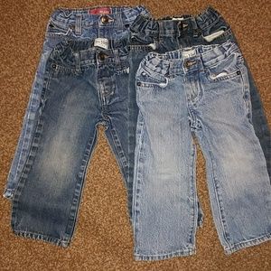 Lot of 4 pairs of toddler boys jeans size 2T